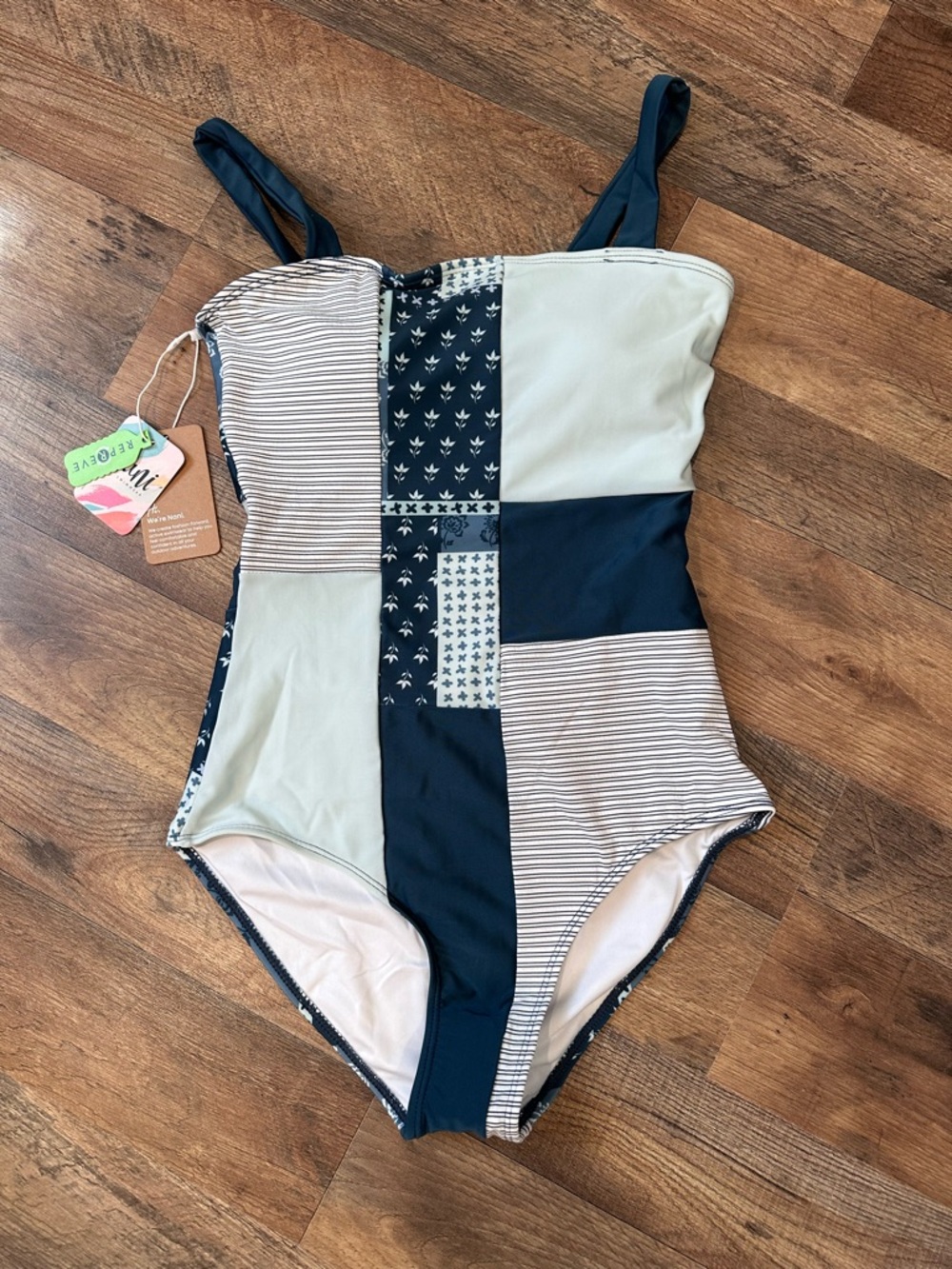 Nani Woman’s One piece Denim patchwork one Swimwear - Picture 2 of 12